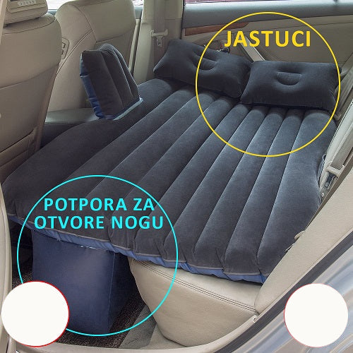 Dušek na naduvavanje namenjen odmoru u automobilu.
