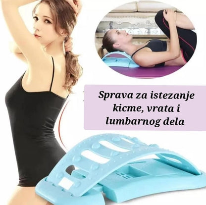 Sprava za istezanje leđa namenjena fitnes vežbama.