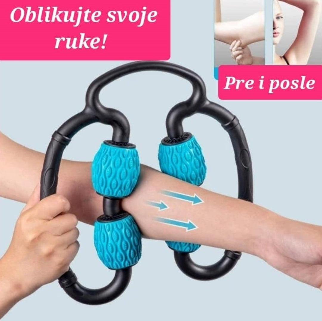Masažer sa četiri loptice namenjen ručnoj masaži tela.