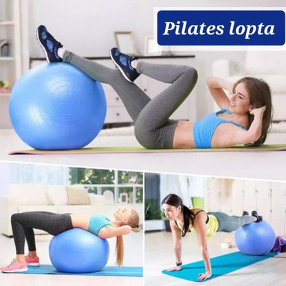 Na fotografiji se vidi lopta namenjena pilates vežbama.