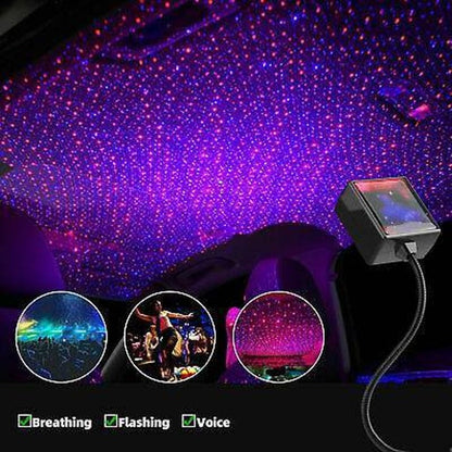 Laser Projektor Zvezdano Nebo za Auto na USB - Ambijentalno Zvezdano Nebo