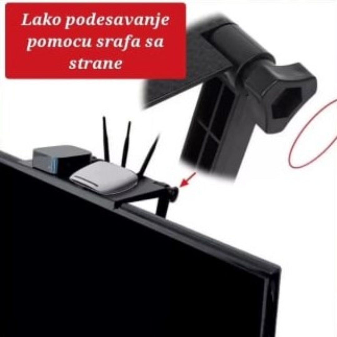 Polica se učvršćuje bočnim zavrtnjem.