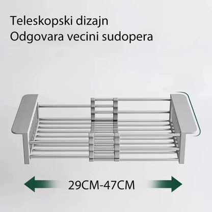 Stalak za sudove može da se koristi i za ispiranje voća i povrća.