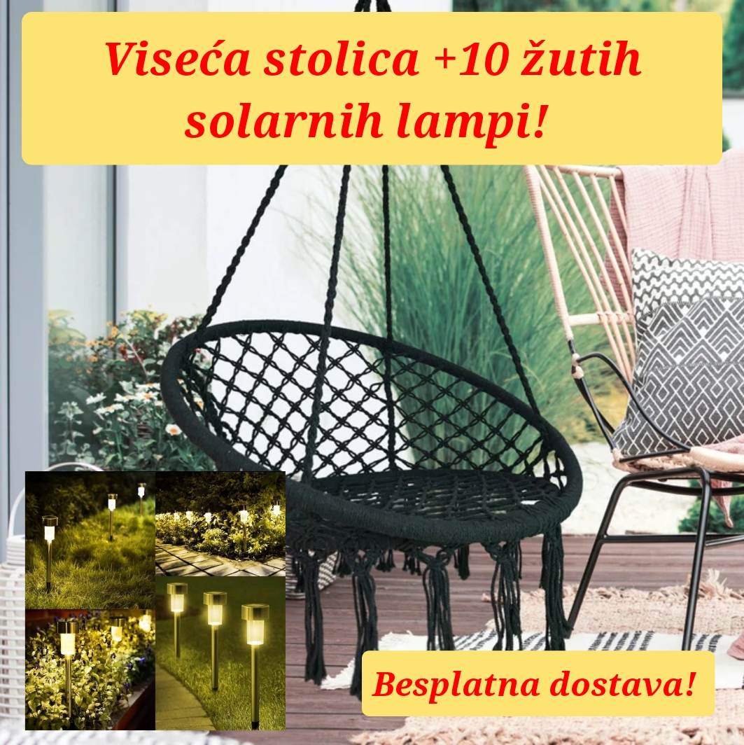 Viseća stolica dostupna u više boja.