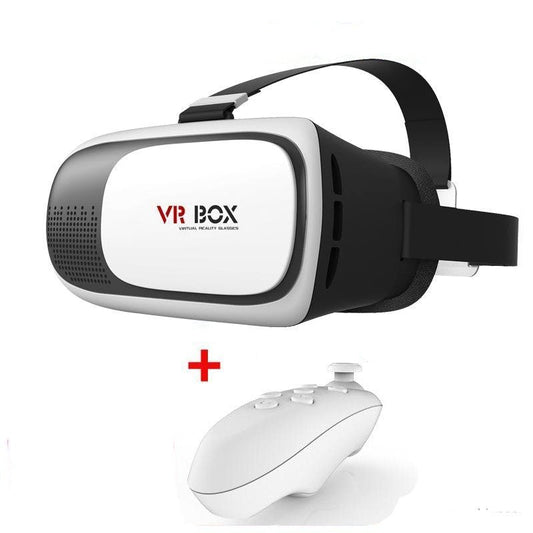 Na slici su BOX 3D VR naočare brenda PRODAVANI sa kontrolerom.