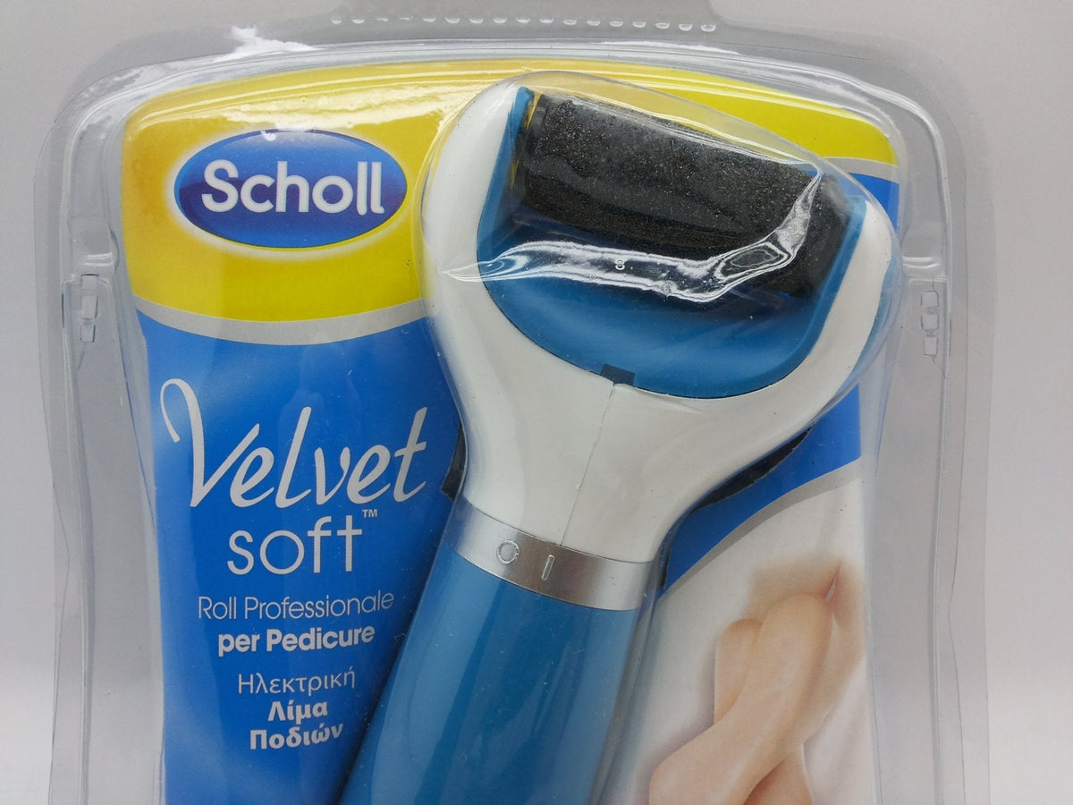 Ergonomski oblikovana drška elektronske turpije za stopala Scholl Velvet Smooth.