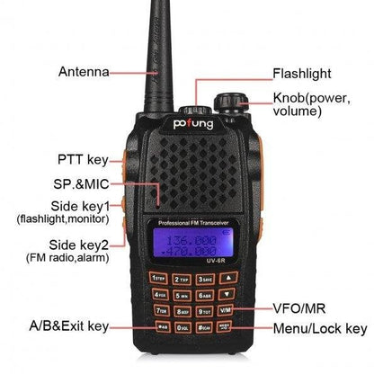 Baofeng UV-6R, dual-band radio-stanica namenjena radio-komunikaciji.