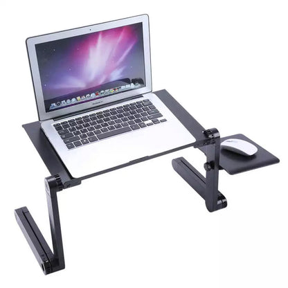 Na slici je radni sto za laptop sa podesivom površinom.