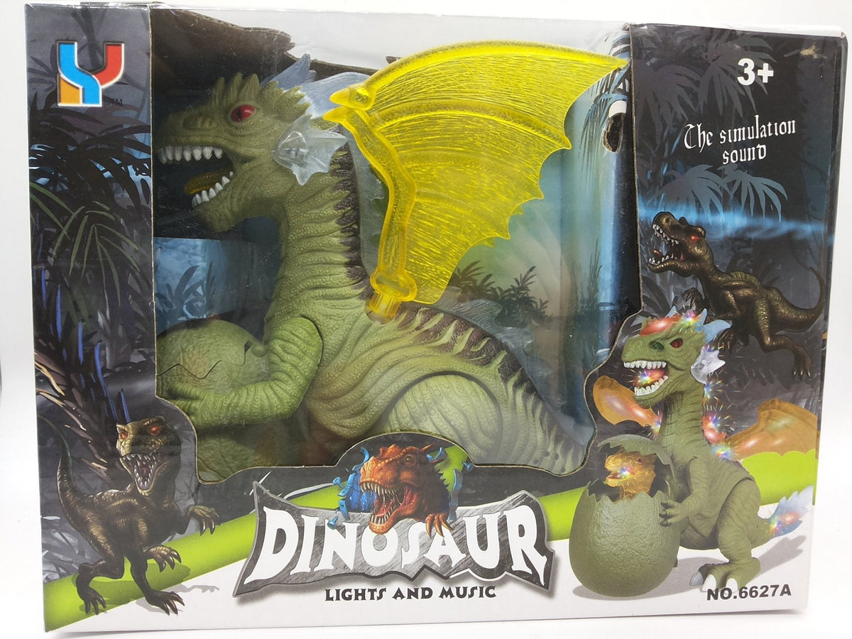 T-Rex dinosaurus igračka na baterije prikazana kao predmet za igru.