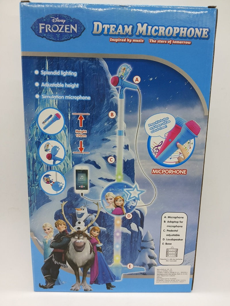 Frozen mikrofon na stalku namenjen pevanju i muzičkoj igri.