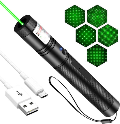 Crni aluminijumski PRODAVANI pokazivač sa zelenim laserom.