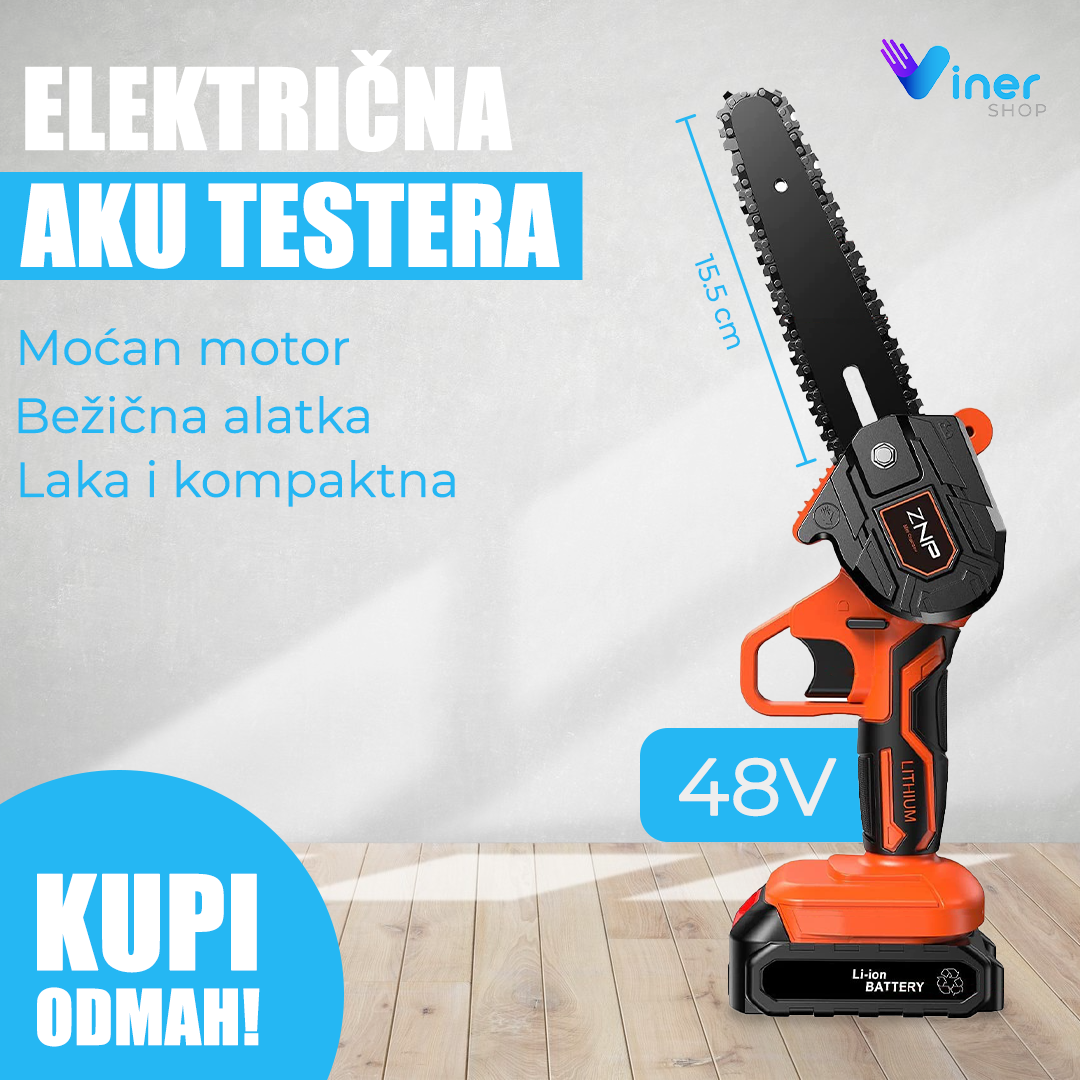 Električna aku testera PRODAVANI sa naponom baterije od 48 V.