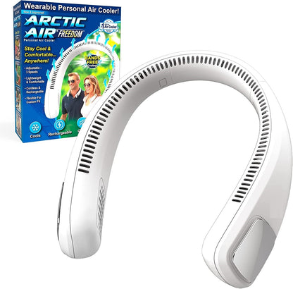 Savitljivi vratni ventilator koji ostavlja ruke slobodnim tokom nošenja.
