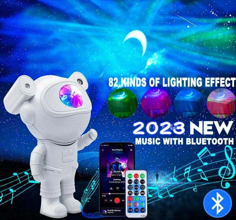 Astro projektor prikazan je uz funkciju Bluetooth reprodukcije muzike.