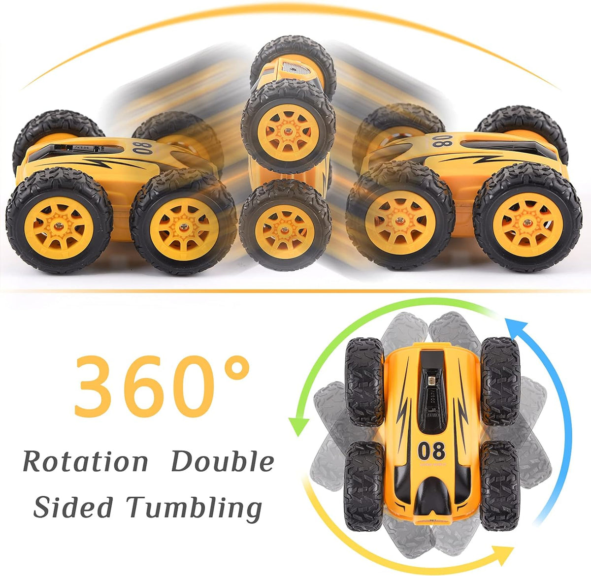 Stunt automobil koji izvodi okrete od 360 stepeni.