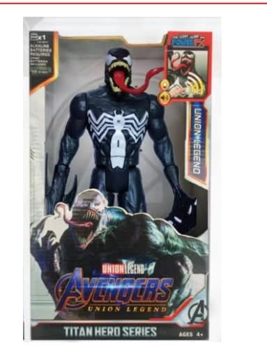 Igračka sa likom Venoma iz serije Avengers Union Legends.