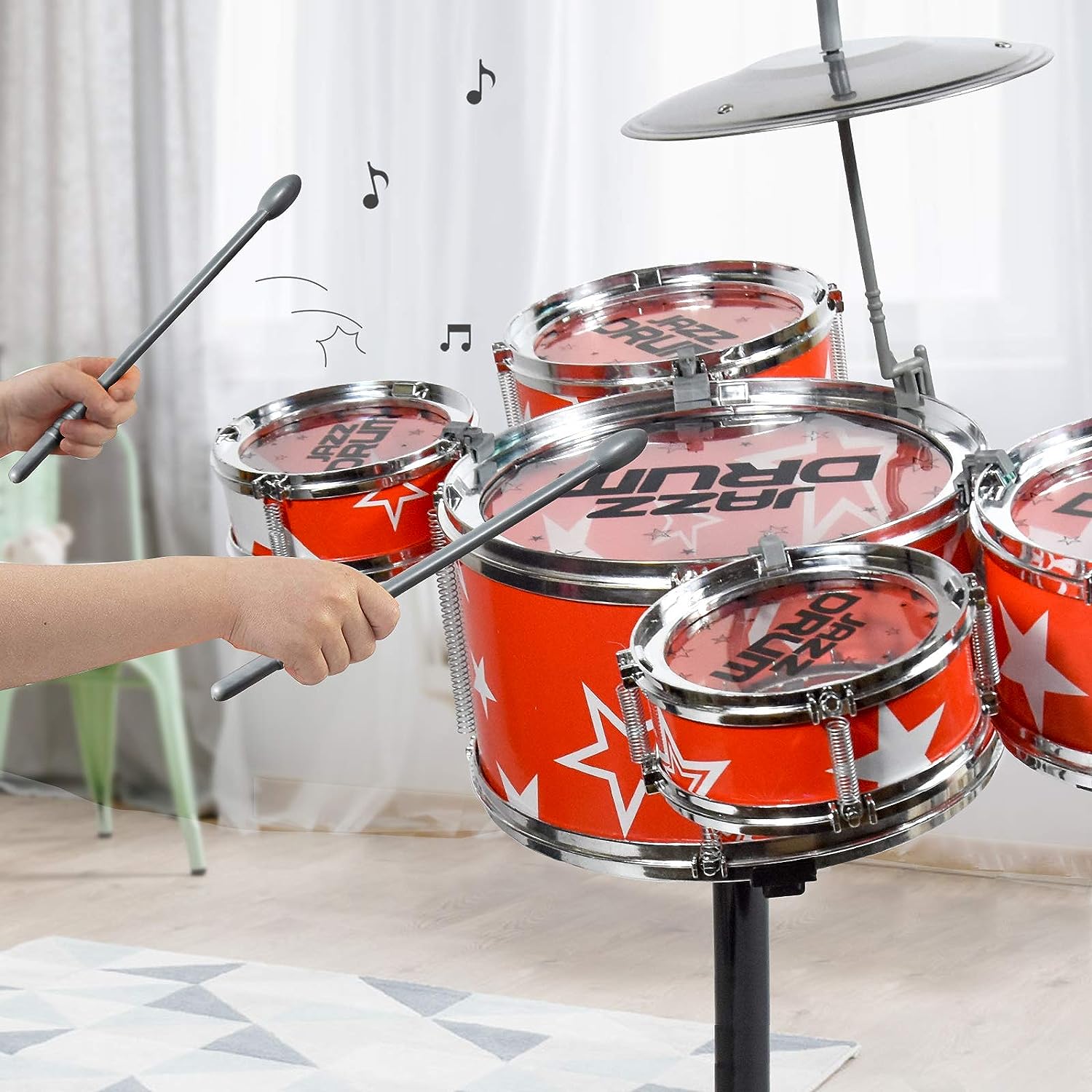 Bubnjevi za decu 5u1 sa stolicom Jazz drum - Ali tako