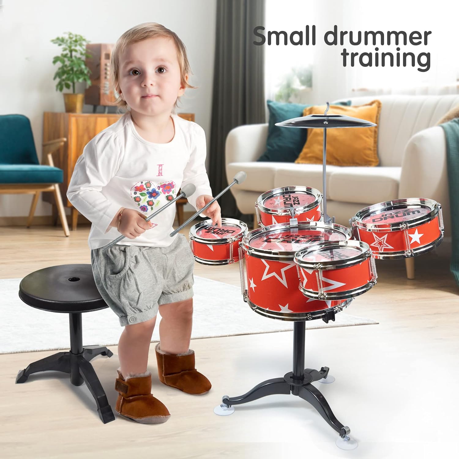 Bubnjevi za decu 5u1 sa stolicom Jazz drum - Ali tako