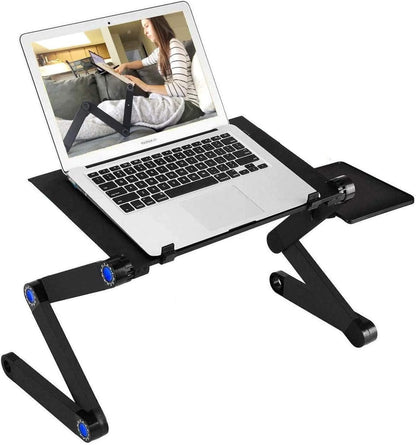 Savitljiv nosač za laptop koji omogućava podešavanje položaja.