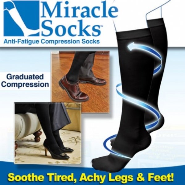 Uniseks čarape Miracle Socks u crnoj boji.