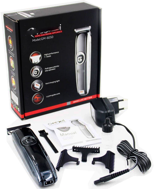 Trimer Geemy GM-6050 ( Professional hair clipper ) Profesionalni Trimer, Geemy GM-6050, Šišanje i Brijanje, Punjiva Baterija, Bežični Trimer, Podesiva Dužina Šišanja, Brzo Punjenje, Set Dodataka, Kućna Frizura, Sam svoj Frizer.