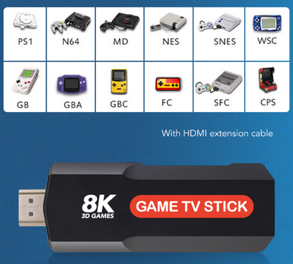 Prikaz Game TV Stick uređaja za povezivanje sa televizorom.