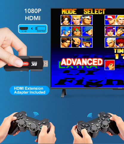 Game TV Stick set sa dva džojstika za igranje.