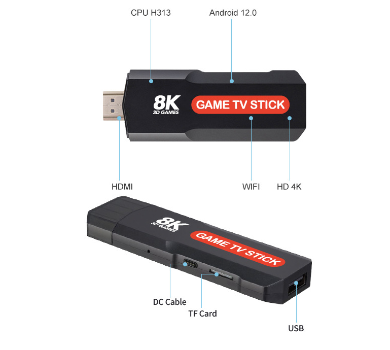 Game Stick sa podrškom za prikaz sadržaja do 8K rezolucije.