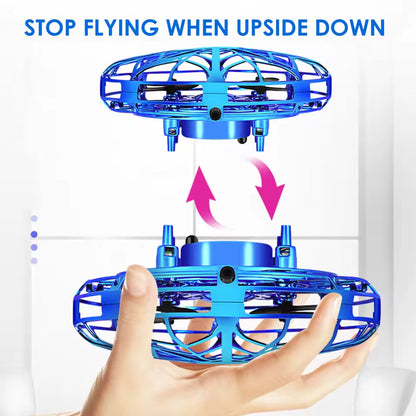 Dron u obliku letećeg tanjira sa zaštitnim okvirom oko propelera.