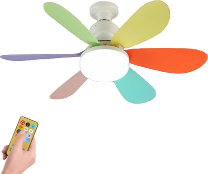 Prikazan je dečiji luster ventilator brenda PRODAVANI.