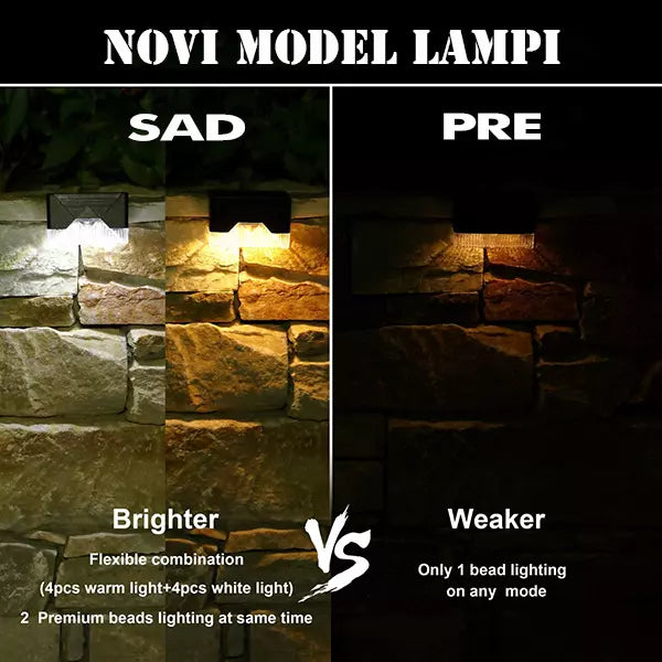 Solarna lampa za spoljne prolaze, bez potrebe za ožičenjem.