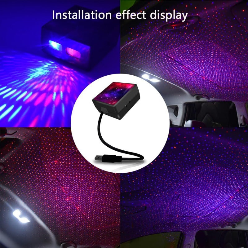 Laser Projektor Zvezdano Nebo, Ambijentalno Zvezdano Nebo za Auto, USB Projektor Svetlosti, Dvosmerna Audio Komunikacija, Božićna Atmosfera u Automobilu, Svetlosni Efekti za Proslave, Kreativno Osvetljenje, USB Plug and Play, Zvezdano Nebo sa Glasovnim Upravljanjem, Automobilski Interior Dodatak.