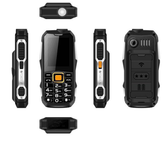 Mobilni telefon Defender sa fizičkom tastaturom i ekranom.