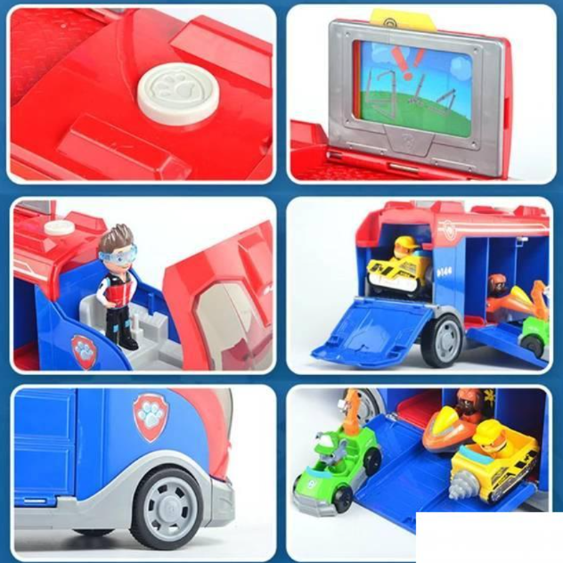 Na slici je autobus igračka povezan sa temom Paw Patrol.