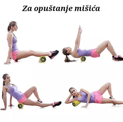 Valjak za masažu PRODAVANI predstavljen kao oprema za vežbanje.
