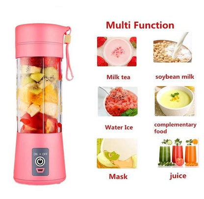 mini blender sokovnik"Prenosivi blender za sveže sokove" "USB blender za voće i povrće" "Nutri Mix za brze i zdrave napitke" "Kompaktan dizajn za putovanja i teretanu" "Lako održavanje i čišćenje blendera" "Ekološki materijali u roze boji za estetski doživljaj"