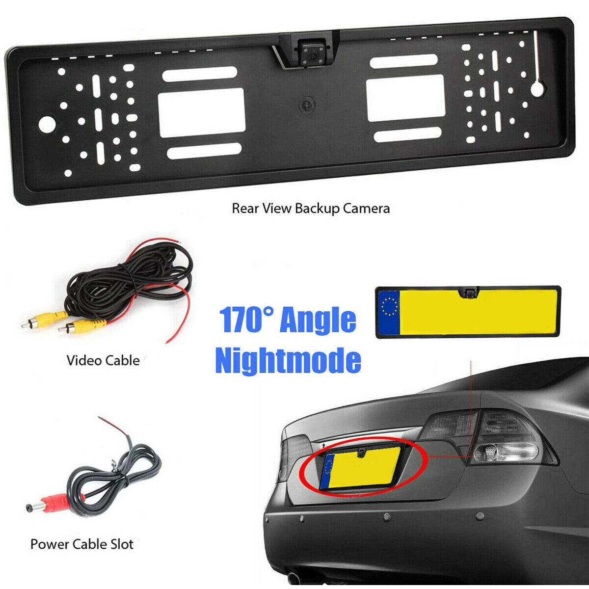 Ram registarske tablice sa ugrađenom rikverc kamerom.