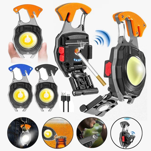 Privezak sa COB svetlom, šrafcigerom i zviždaljkom.