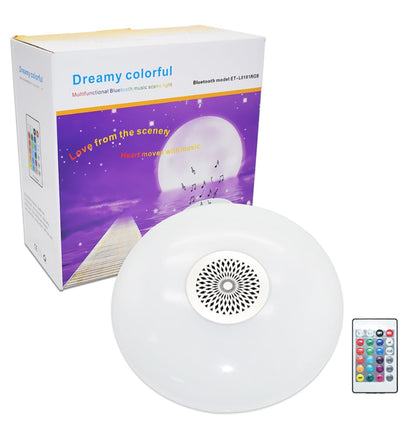 Proizvod sa LED rasvetom i ugrađenim zvučnikom koji koristi Bluetooth vezu.