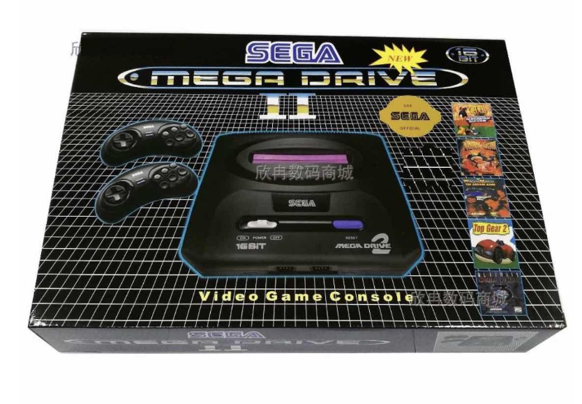 Sega Mega Drive 2 konzola sa dva džojstika.
