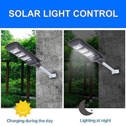 LED reflektor koji se puni solarnim panelom tokom dana.