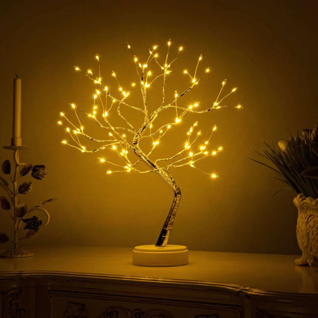 Lampa inspirisana bonsai siluetom sa granama koje možete oblikovati.