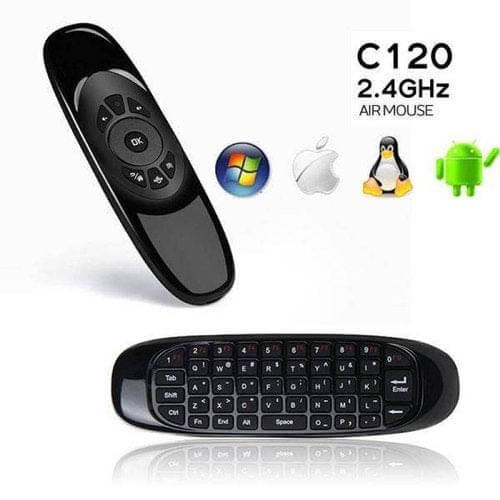 Dvostrani air mouse objedinjuje tastaturu i komande za upravljanje ekranom.