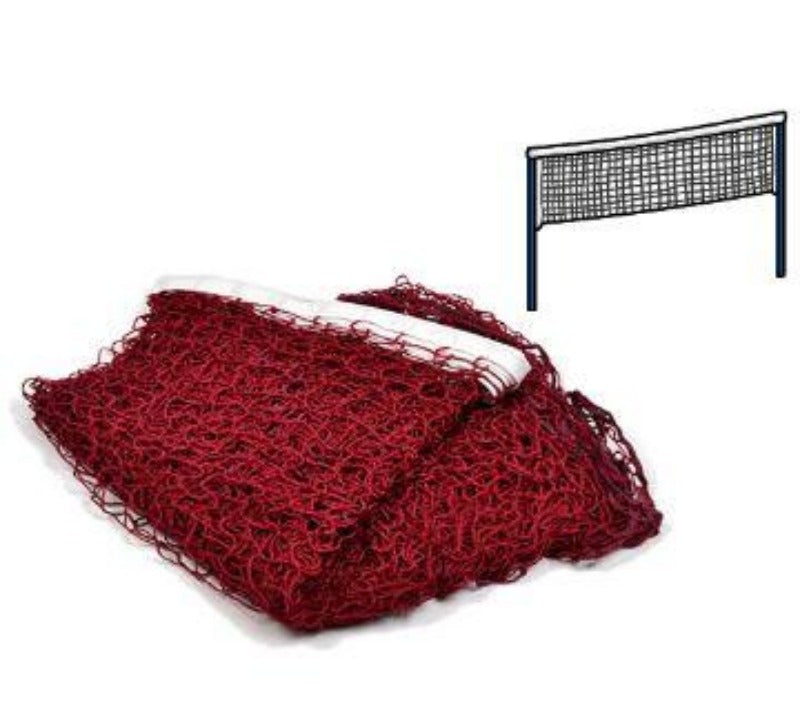 Mreža za badminton sa rubom obloženim PVC trakom i kanapima za vezivanje.