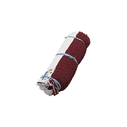 Badmintonska mreža sa tankim mrežastim poljem i kanapima za postavljanje.