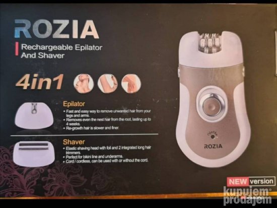 Rozia epilator 4 u 1 za ličnu negu prikazan je na fotografiji.