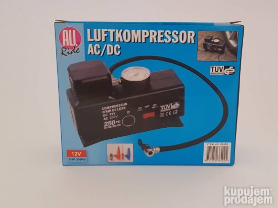 Kompresor sa manometrom namenjen dopuni pritiska u gumama.