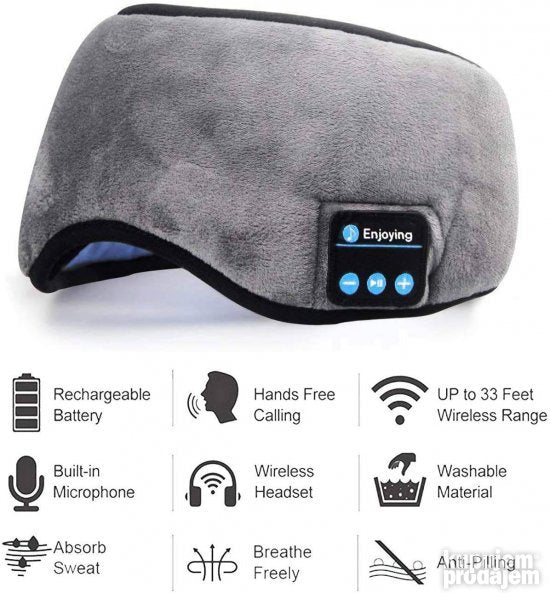 Maska za odmor sa Bluetooth povezivanjem i slušalicama.