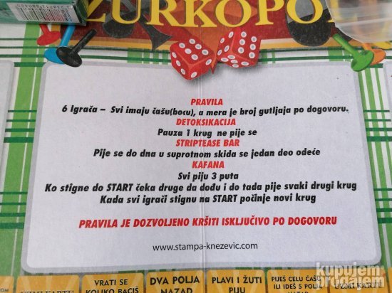 Fotografija prikazuje društvenu igru Zurkopol.