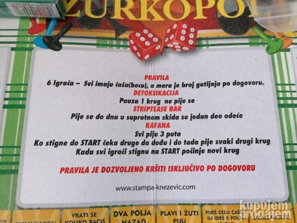 Fotografija prikazuje društvenu igru Zurkopol.
